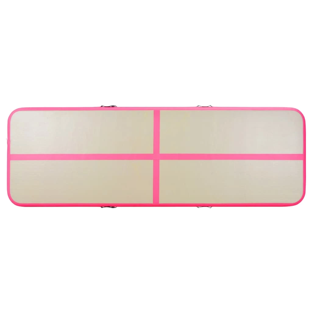 Inflatable Gymnastics Mat with Pump 400x100x10 cm PVC Pink 8 Inflatable Gymnastics Mat with Pump 400x100x10 cm PVC Pink - Image 6