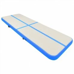 Inflatable Gymnastics Mat with Pump 400x100x15 cm PVC Blue -Sports Shop Inflatable Gymnastics Mat with Pump 400x100x15 cm PVC Blue 488499 2