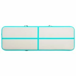 Inflatable Gymnastics Mat with Pump 400x100x20 cm PVC Green 12 Inflatable Gymnastics Mat with Pump 400x100x20 cm PVC Green -Sports Shop Inflatable Gymnastics Mat with Pump 400x100x20 cm PVC Green 428408 4