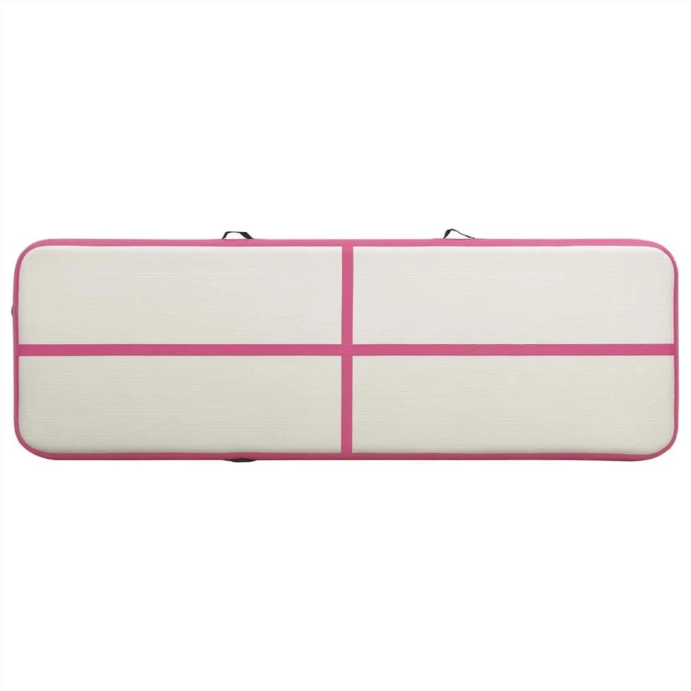 Inflatable Gymnastics Mat with Pump 500x100x15 cm PVC Pink 7 Inflatable Gymnastics Mat with Pump 500x100x15 cm PVC Pink - Image 5