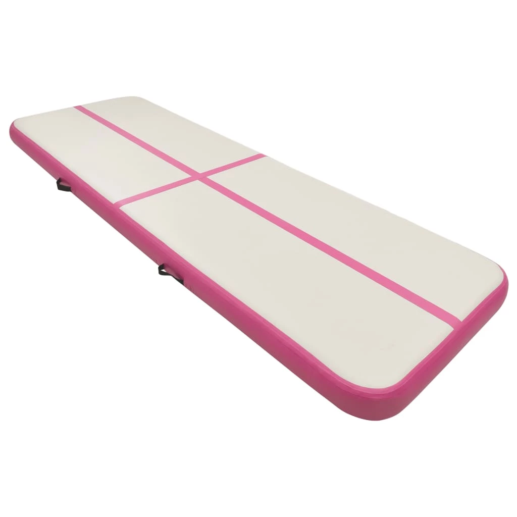 Inflatable Gymnastics Mat with Pump 500x100x20 cm PVC Pink 5 Inflatable Gymnastics Mat with Pump 500x100x20 cm PVC Pink - Image 3