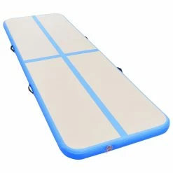 Inflatable Gymnastics Mat with Pump 800x100x10 cm PVC Blue -Sports Shop Inflatable Gymnastics Mat with Pump 800x100x10 cm PVC Blue 428413 3