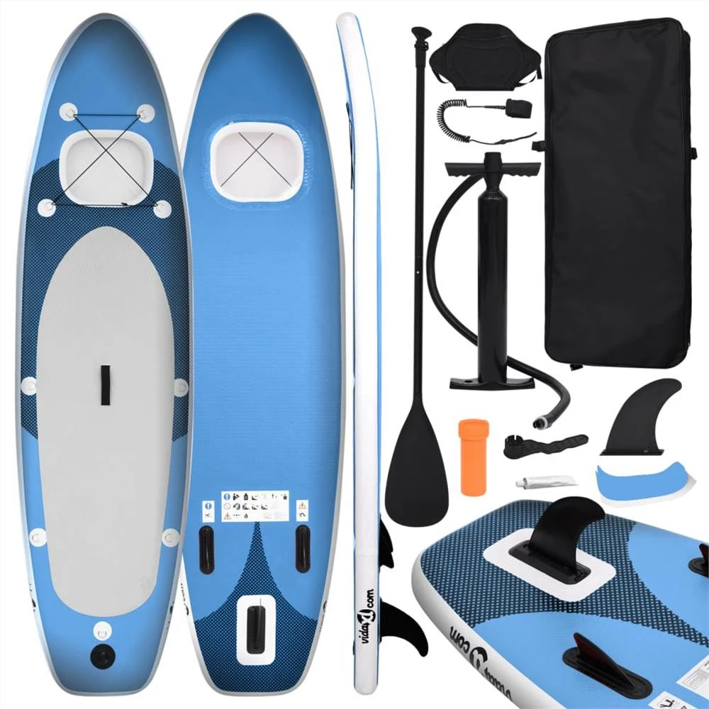 Inflatable Stand Up Paddle Board Set Sea Blue 360x81x10 cm 3 Inflatable Stand Up Paddle Board Set Sea Blue 360x81x10 cm