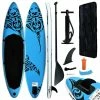 Inflatable Stand Up Paddleboard Set 320x76x15 cm Blue