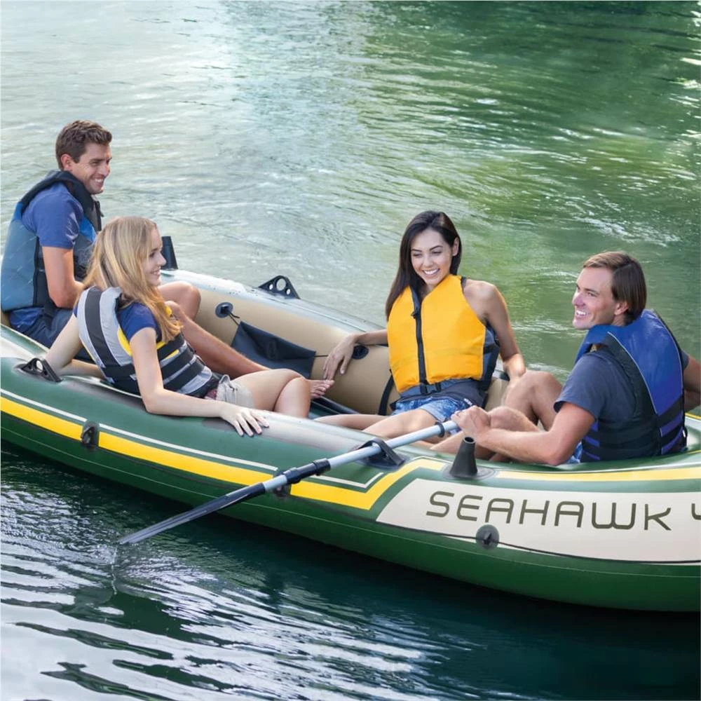Intex Seahawk 4 Set Inflatable Boat with Oars and Pump 68351NP 4 Intex Seahawk 4 Set Inflatable Boat with Oars and Pump 68351NP - Image 2