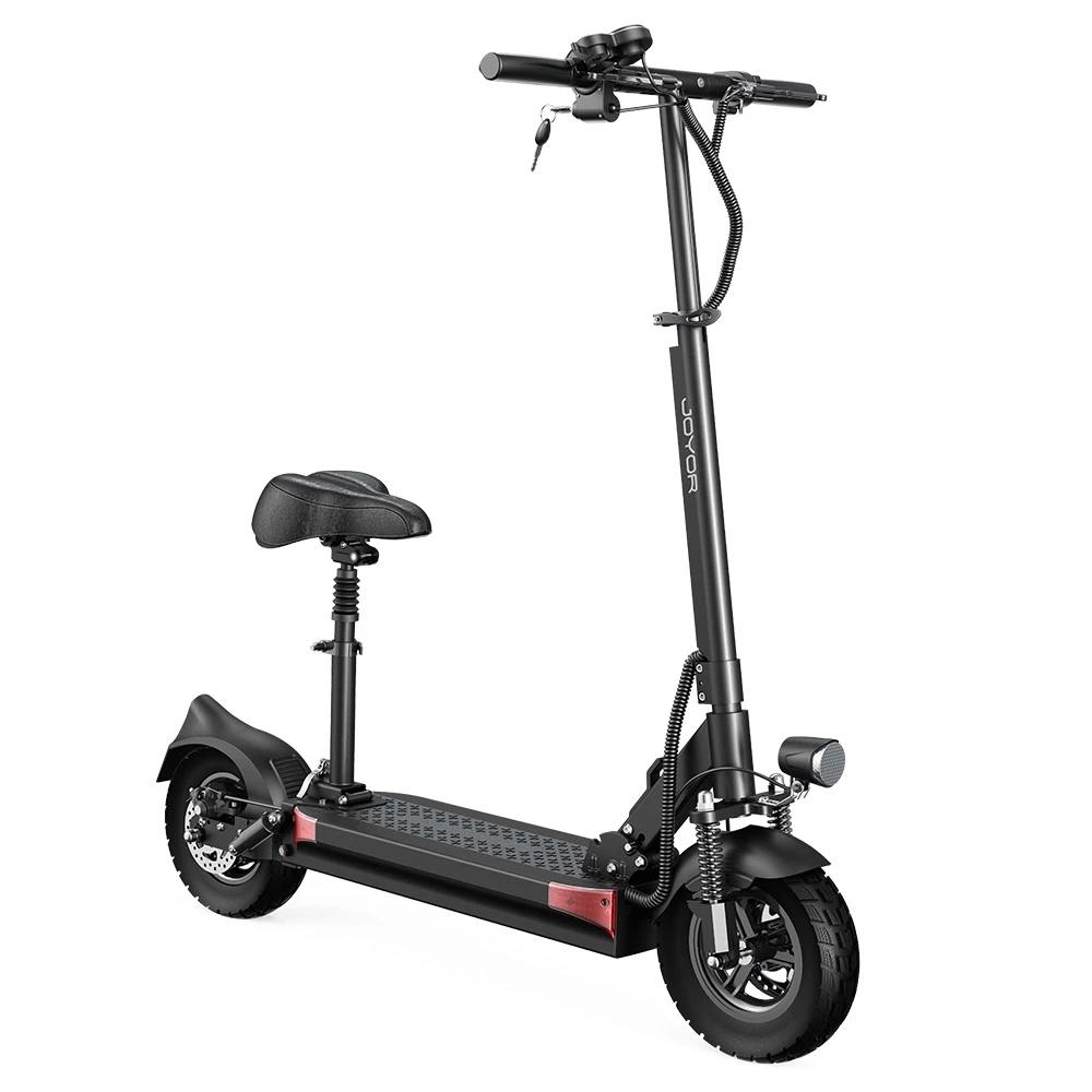JOYOR Y5-S Electric Scooter with Seat 10 Inch Tires 13Ah 48V Battery 500W Brushless Motor 25Km/h Max Speed 120KG Load 36.9 Miles Long Range - Black 5 JOYOR Y5-S Electric Scooter with Seat 10 Inch Tires 13Ah 48V Battery 500W Brushless Motor 25Km/h Max Speed 120KG Load 36.9 Miles Long Range - Black - Image 3