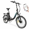 KAISDA K7 Folding Electric Moped Bike 20*1.95 Inch Tire 350W Motor 25-28Km/h Max Speed Mountain Bicycle SHIMANO 21-Speed APP Control - Black