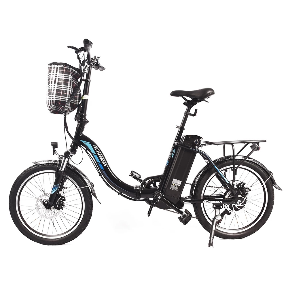 KAISDA K7 Folding Electric Moped Bike 20*1.95 Inch Tire 350W Motor 25-28Km/h Max Speed Mountain Bicycle SHIMANO 21-Speed APP Control - Black 5 KAISDA K7 Folding Electric Moped Bike 20*1.95 Inch Tire 350W Motor 25-28Km/h Max Speed Mountain Bicycle SHIMANO 21-Speed APP Control - Black - Image 3