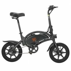 KugooKirin V1 (KIRIN B2) Folding Moped Electric Bike with Pedals 400W Brushless Motor Max Speed 45km/h 7.5AH Lithium Battery Disc Brake 14 Inch Pneumatic Tires Smart App Control Child Saddle - Black -Sports Shop KUGOO V1 Folding Moped Electric Bike 12 Inch Black 466017 1