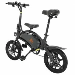 [Ship to UK] KugooKirin V1 (KIRIN B2) Folding Moped Electric Bike E-Scooter with Pedals 400W Brushless Motor Max Speed 45km/h 7.5AH Lithium Battery Disc Brake 14 Inch Pneumatic Tires Smart App Control Child Saddle - Black -Sports Shop KUGOO V1 Folding Moped Electric Bike 12 Inch Black 466017 3 1