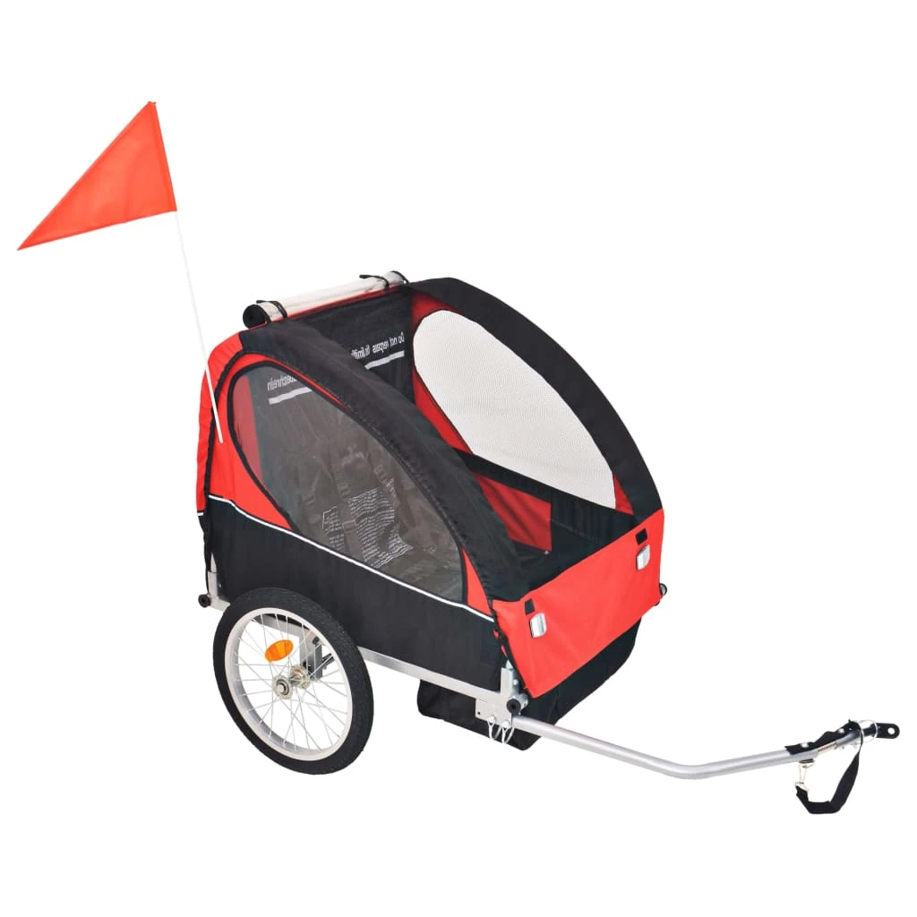 Kids' Bicycle Trailer Red and Black 30 kg 3 Kids' Bicycle Trailer Red and Black 30 kg