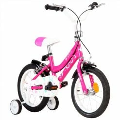 Kids Bike 14 inch Black and Pink -Sports Shop Kids Bike 14 inch Black and Pink 487945 1