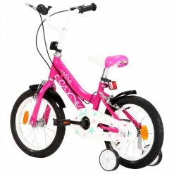 Kids Bike 14 inch Black and Pink -Sports Shop Kids Bike 14 inch Black and Pink 487945 2