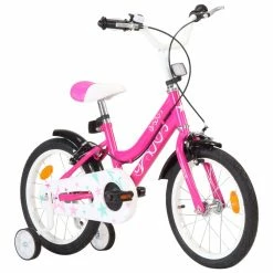 Kids Bike 16 inch Black and Pink -Sports Shop Kids Bike 16 inch Black and Pink 427196 1