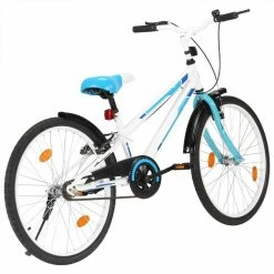Kids Bike 24 inch Blue and White -Sports Shop Kids Bike 24 inch Blue and White 488366 2