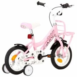 Kids Bike with Front Carrier 12 inch White and Pink 10 Kids Bike with Front Carrier 12 inch White and Pink -Sports Shop Kids Bike with Front Carrier 12 inch White and Pink 427210 2