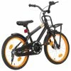 Kids Bike with Front Carrier 18 inch Black and Orange 1 Kids Bike with Front Carrier 18 inch Black and Orange -Sports Shop Kids Bike with Front Carrier 18 inch Black and Orange 490220 0