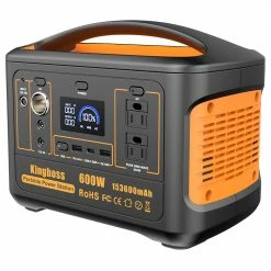 Kingboss 600W Portable Power Station, 568WH 153600mAh Outdoor Solar Generator with QC3.0/AC/USB DC/USB-C Output - Orange -Sports Shop Kingboss 600W Portable Power Station Orange 515939 2