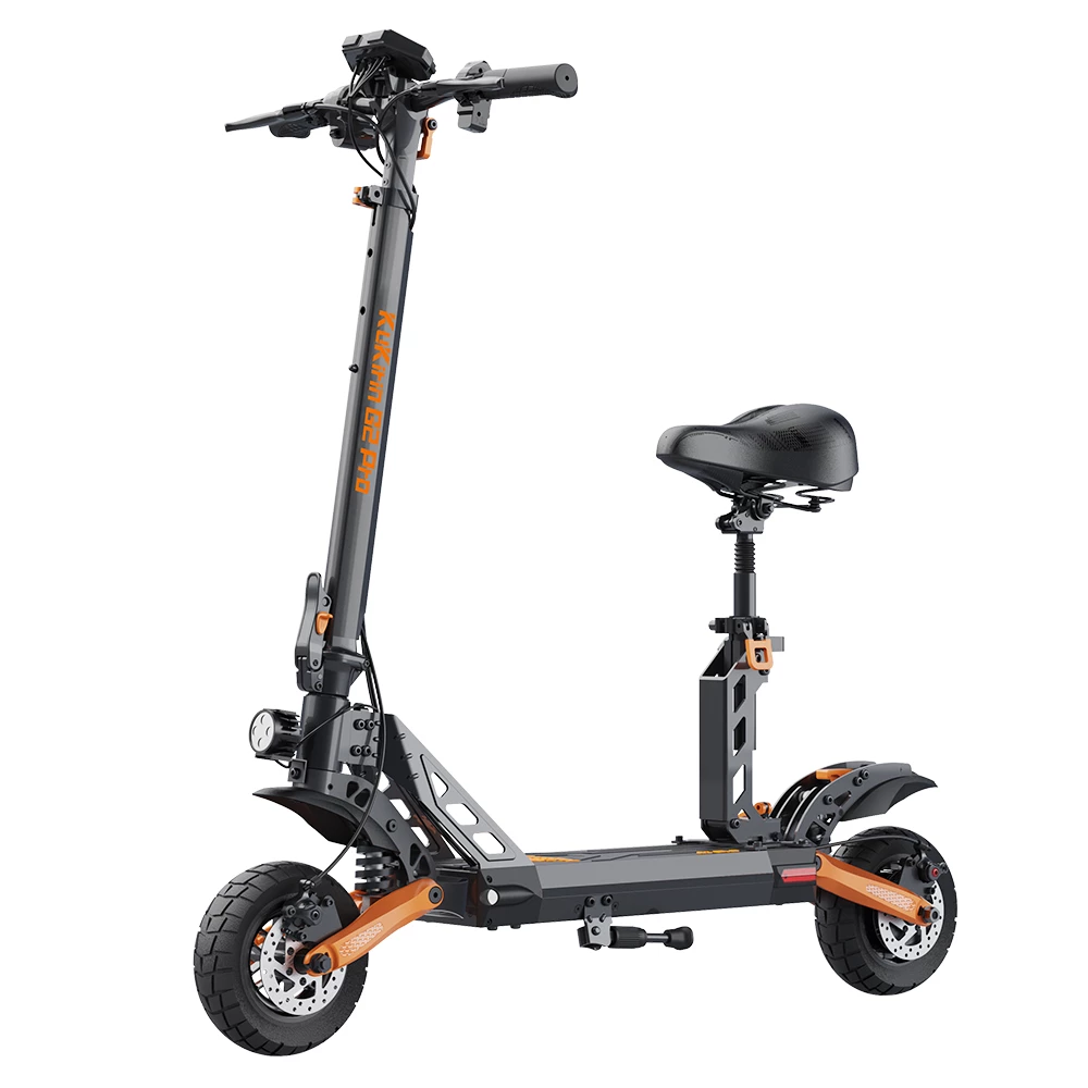 KuKirin G2 PRO Adventurers Dream Folding Electric Scooter 9 Inch Pneumatic Tire 600W Brushless Motor 48V 15AH Battery Max Speed 45km/h Max Range 55KM HD LCD Display Dual Disc Brake Led Light with Seat - Black 3 KuKirin G2 PRO Adventurers Dream Folding Electric Scooter 9 Inch Pneumatic Tire 600W Brushless Motor 48V 15AH Battery Max Speed 45km/h Max Range 55KM HD LCD Display Dual Disc Brake Led Light with Seat - Black