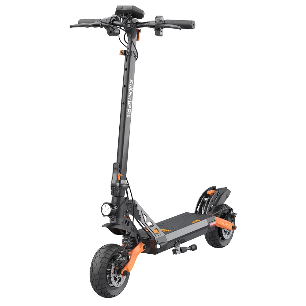 KuKirin G2 PRO Adventurers Dream Folding Electric Scooter 9 Inch Pneumatic Tire 600W Brushless Motor 48V 15AH Battery Max Speed 45km/h Max Range 55KM HD LCD Display Dual Disc Brake Led Light with Seat - Black 6 KuKirin G2 PRO Adventurers Dream Folding Electric Scooter 9 Inch Pneumatic Tire 600W Brushless Motor 48V 15AH Battery Max Speed 45km/h Max Range 55KM HD LCD Display Dual Disc Brake Led Light with Seat - Black - Image 4