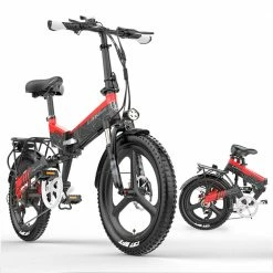 LANKELEISI G650 Electric Folding Bike 400W Motor 14.5Ah Battery 20 inch Tire for Commuting - Red -Sports Shop LANKELEISI G650 Electric Folding Bike 400W Motor Red 518095 5