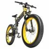 LANKELEISI T750 Plus Big Fork Electric Bike 26*4.0 Inch Fat Tire 1000W Motor 40Km/h Max Speed 48V 17.5Ah Battery 100KM Range Shimano 27-Speed 180KG Max Load - Yellow