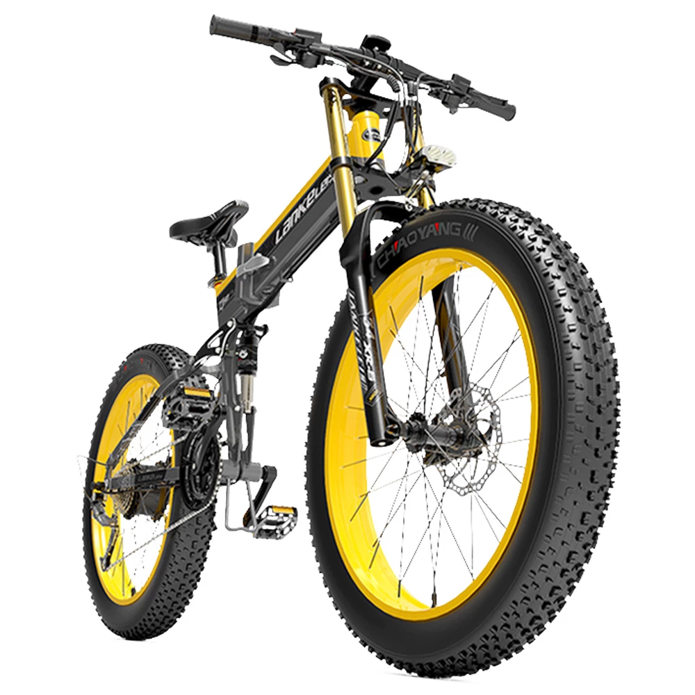 LANKELEISI T750 Plus Big Fork Electric Bike 26*4.0 Inch Fat Tire 1000W Motor 40Km/h Max Speed 48V 17.5Ah Battery 100KM Range Shimano 27-Speed 180KG Max Load - Yellow 3 LANKELEISI T750 Plus Big Fork Electric Bike 26*4.0 Inch Fat Tire 1000W Motor 40Km/h Max Speed 48V 17.5Ah Battery 100KM Range Shimano 27-Speed 180KG Max Load - Yellow