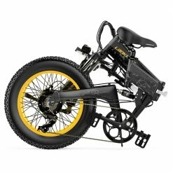 LANKELEISI X3000 Plus Folding Electric Mountain Bike 20*4.0 Inch Fat Tires 1000W Motor 40Km/h Max Speed 48V 17.5Ah Battery 100KM Range 180KG Max Load Shimano 7 Speed Double Shock Absorption - Grey -Sports Shop LANKELEISI X3000 Plus Folding Electric Mountain Bike Grey 502671 5