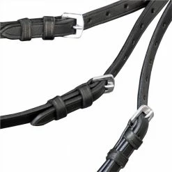 Leather Flash Bridle with Reins and Bit Black Full 10 Leather Flash Bridle with Reins and Bit Black Full -Sports Shop Leather Flash Bridle with Reins and Bit Black Full 488647 2