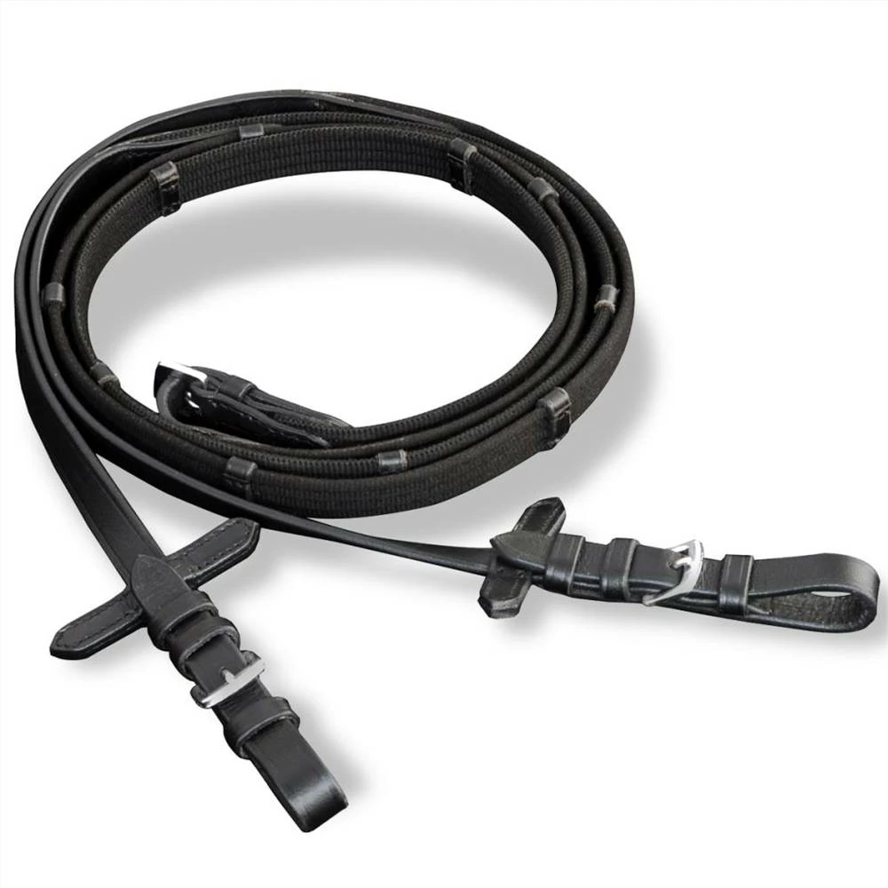 Leather Flash Bridle with Reins and Bit Black Full 8 Leather Flash Bridle with Reins and Bit Black Full - Image 6