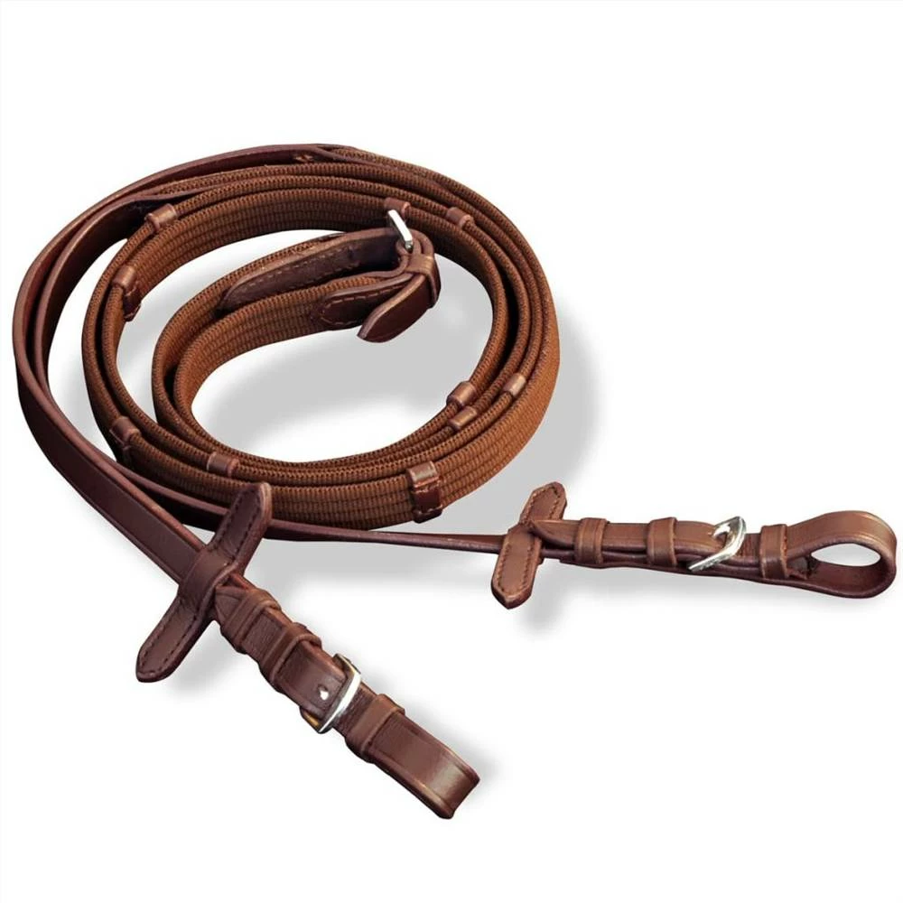 Leather Flash Bridle with Reins and Bit Brown Full 8 Leather Flash Bridle with Reins and Bit Brown Full - Image 6