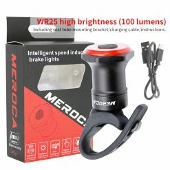 MEROCA WR25 Smart Bike Seatpost Tail Light Brake Sensing Bicycle Rear Flashlight with 500mAh Battery 4 Light Modes -Sports Shop MEROCA WR25 Bike Seatpost Smart Brake Sensing Tail Light 498612 4