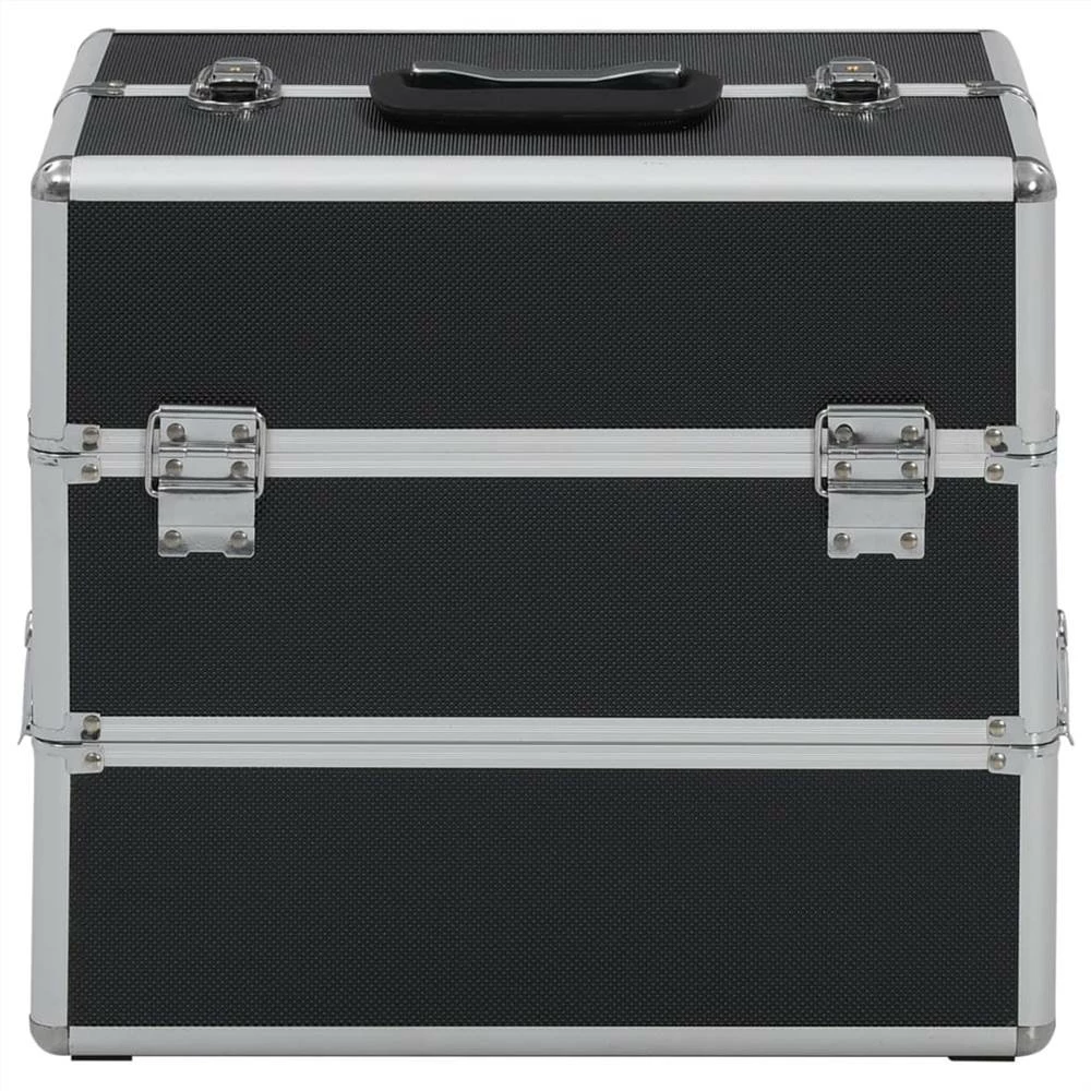Make-up Case 37x24x35 cm Black Aluminium 6 Make-up Case 37x24x35 cm Black Aluminium - Image 4