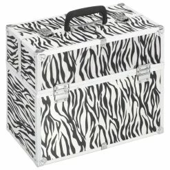 Make-up Case 37x24x35 cm Zebra Stripe Aluminium