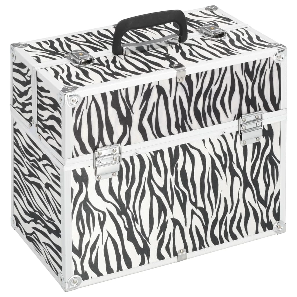 Make-up Case 37x24x35 cm Zebra Stripe Aluminium 3 Make-up Case 37x24x35 cm Zebra Stripe Aluminium