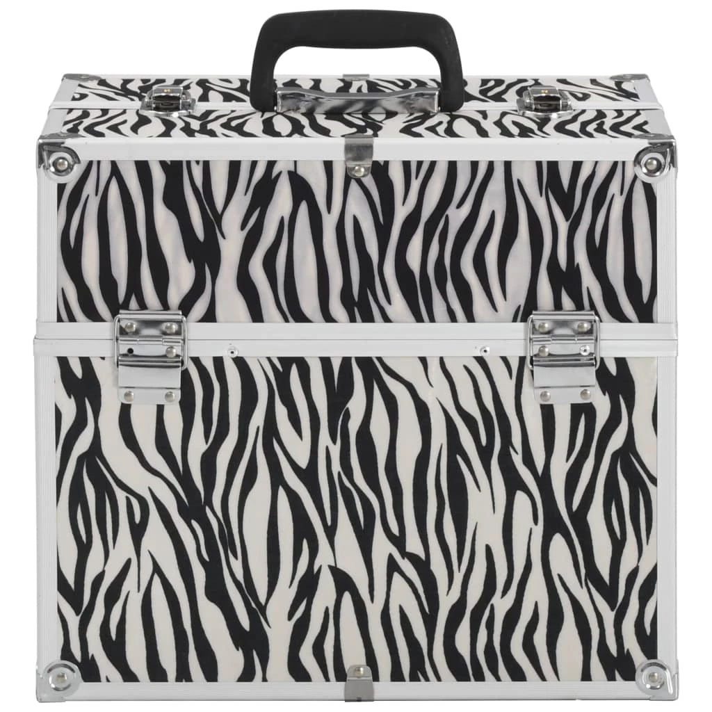 Make-up Case 37x24x35 cm Zebra Stripe Aluminium 5 Make-up Case 37x24x35 cm Zebra Stripe Aluminium - Image 3