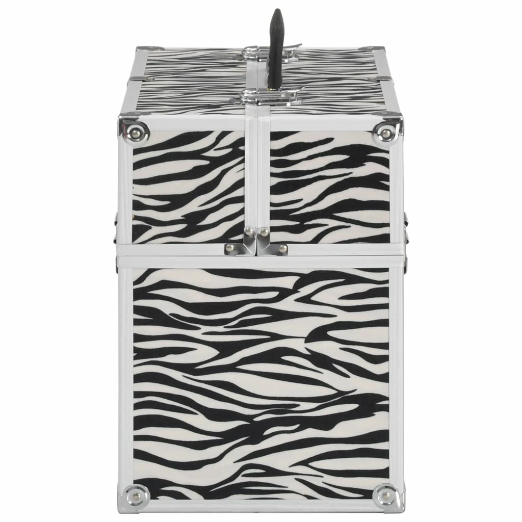 Make-up Case 37x24x35 cm Zebra Stripe Aluminium 6 Make-up Case 37x24x35 cm Zebra Stripe Aluminium - Image 4