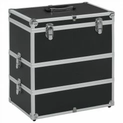 Make-up Case 37x24x40 cm Black Aluminium