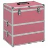 Make-up Case 37x24x40 cm Pink Aluminium -Sports Shop Make up Case 37x24x40 cm Pink Aluminium 490406 0