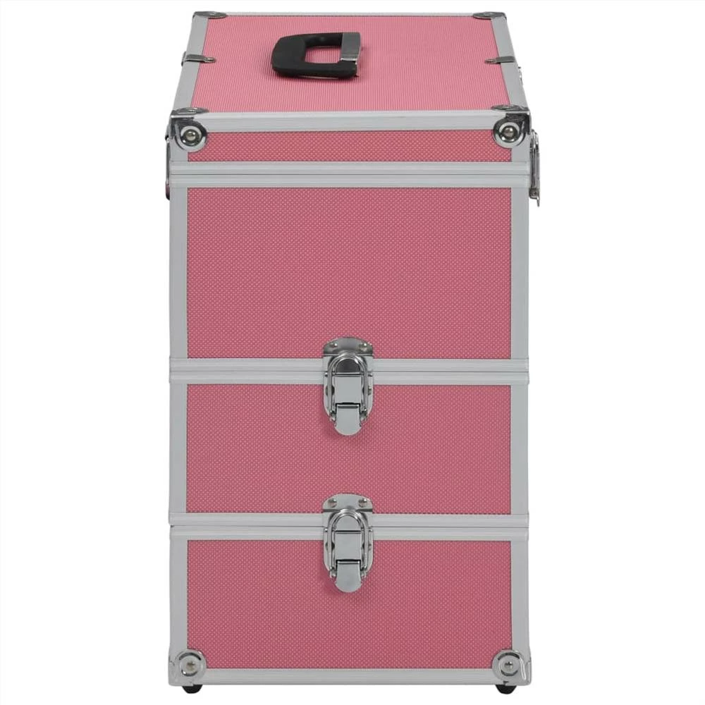 Make-up Case 37x24x40 cm Pink Aluminium 8 Make-up Case 37x24x40 cm Pink Aluminium - Image 6