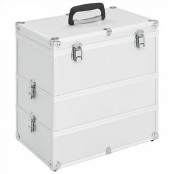 Make-up Case 37x24x40 cm Silver Aluminium
