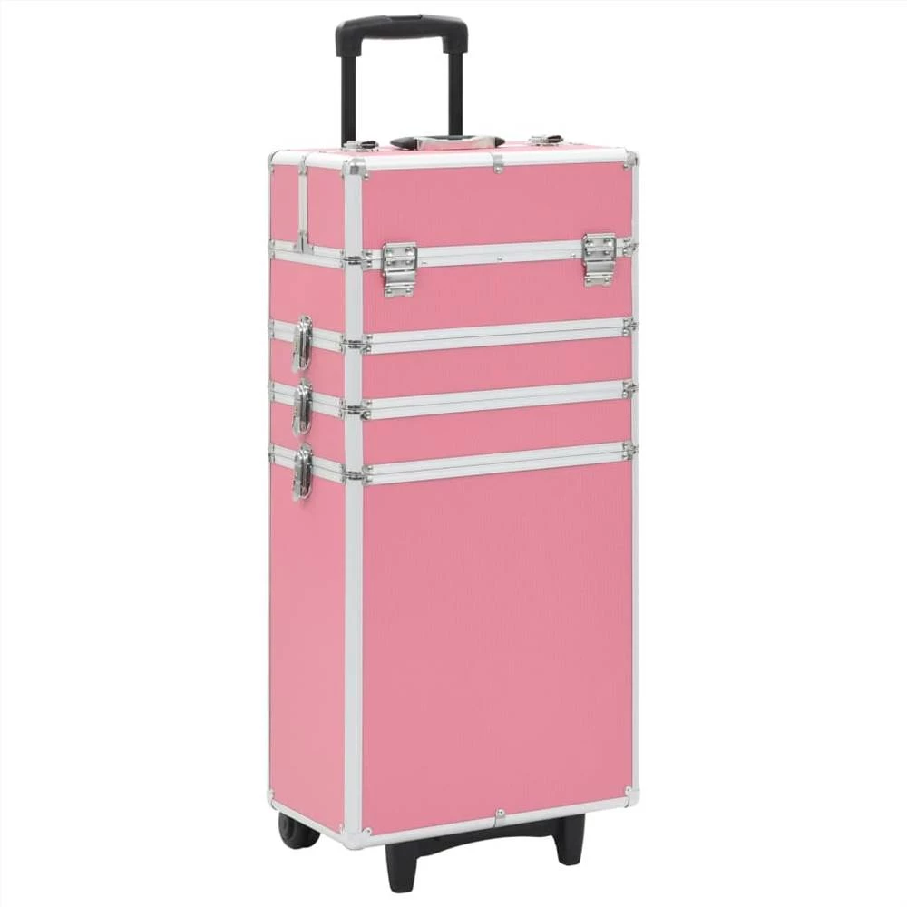 Make-up Trolley Aluminium Pink 3 Make-up Trolley Aluminium Pink