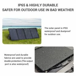 NECESPOW 120W Foldable Solar Panel, Monocrystalline Solar Cells, 21% Highly Efficient Conversion, IP65 Waterproof 12 NECESPOW 120W Foldable Solar Panel, Monocrystalline Solar Cells, 21% Highly Efficient Conversion, IP65 Waterproof -Sports Shop NECESPOW 120W Foldable Solar Panel 517814 4