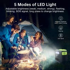 NECESPOW N1200 1200W Portable Power Station (Peak 2400W) Emergency Power Supply 1280Wh 400000mAh LiFePO4 Battery, Solar Power Generator Outdoor 230V AC Pure Sine Wave, 10 Outputs, LED Light Solar Generator Backup Supply for Outdoor, Camping, Home Use -Sports Shop NECESPOW N1200 1200W Portable Power Station 517811 5