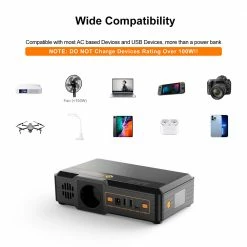 NOVOO MiniGo 100W Portable Power Station, 148Wh/40000mAh Laptop Mobile Charger Power Supply, PD 60W Fast Charging, LED Light -Sports Shop NOVOO MiniGo 148Wh Power Station 517174 2