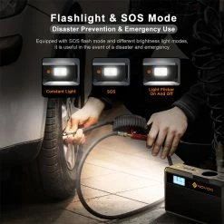 NOVOO MiniGo 100W Portable Power Station, 148Wh/40000mAh Laptop Mobile Charger Power Supply, PD 60W Fast Charging, LED Light -Sports Shop NOVOO MiniGo 148Wh Power Station 517174 5