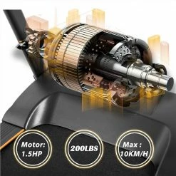 Merax 8030C Foldable Electric Treadmill Motorized Running Machine 1.5HP Motor Speed 3 Modes and 12 Automatic Programs with Large Display Transport Wheels Armrest Design - Black 11 Merax 8030C Foldable Electric Treadmill Motorized Running Machine 1.5HP Motor Speed 3 Modes and 12 Automatic Programs with Large Display Transport Wheels Armrest Design - Black -Sports Shop Not allowed to sell to Walmart Electric Treadmill Motorized Running Machine 455303 3