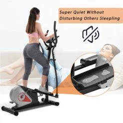 Home Use Elliptical Machine Trainer Magnetic Smooth Quiet Driven 8 Levels of Magnetic Resistance with LCD Monitor - Black -Sports Shop Not allowed to sell to Walmart Elliptical Machine Trainer Magnetic Smooth Quiet Driven with LCD Monitor Home Use 455311 2