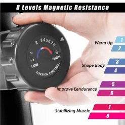 Home Use Elliptical Machine Trainer Magnetic Smooth Quiet Driven 8 Levels of Magnetic Resistance with LCD Monitor - Black -Sports Shop Not allowed to sell to Walmart Elliptical Machine Trainer Magnetic Smooth Quiet Driven with LCD Monitor Home Use 455311 4