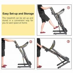 Merax Newest 2.25HP Electric Folding Treadmill Motorized Running Machine with Cushion Adjustable Incline Level Large Display - Black -Sports Shop Not allowed to sell to Walmart Merax New 2 25HP ElectricTreadmill Folding Motorized Running Machine w Cushion 455332 4